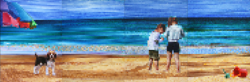 Día En La Playa (4 Páneles)