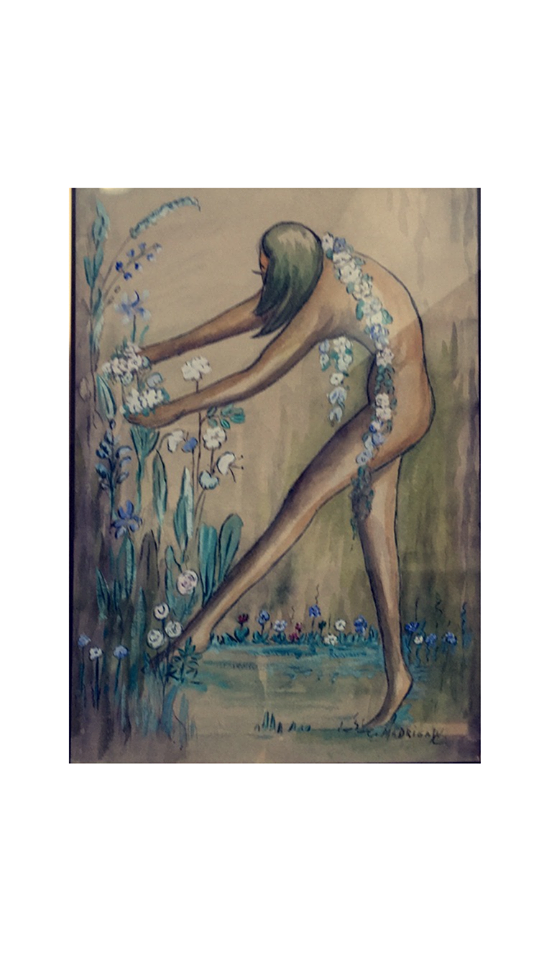 Mujer Desnuda Con Flores